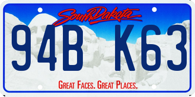 SD license plate 94BK63