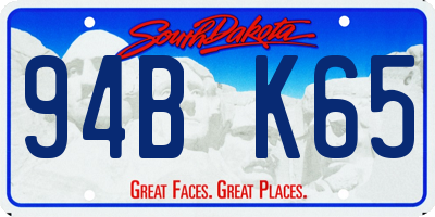 SD license plate 94BK65