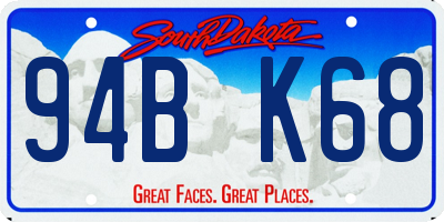 SD license plate 94BK68
