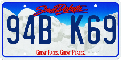 SD license plate 94BK69