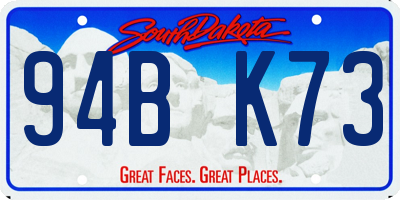 SD license plate 94BK73