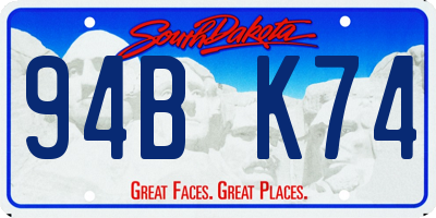 SD license plate 94BK74