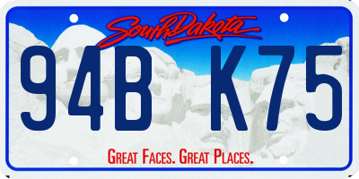 SD license plate 94BK75