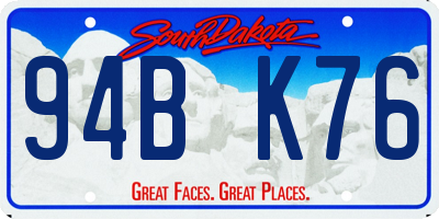SD license plate 94BK76