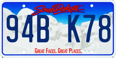SD license plate 94BK78