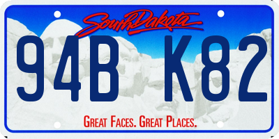 SD license plate 94BK82