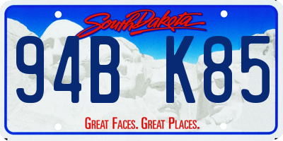 SD license plate 94BK85
