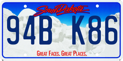 SD license plate 94BK86