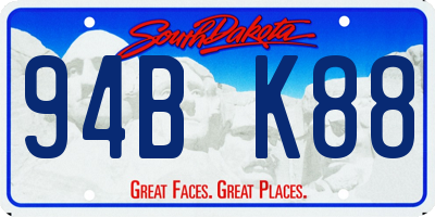 SD license plate 94BK88