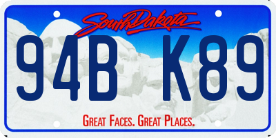 SD license plate 94BK89