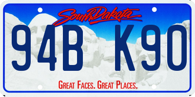 SD license plate 94BK90