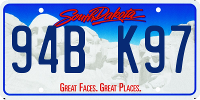 SD license plate 94BK97