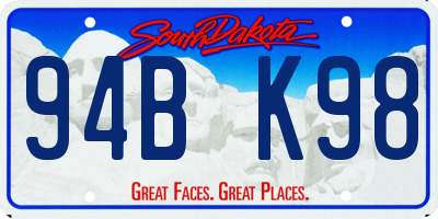 SD license plate 94BK98