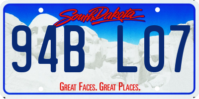 SD license plate 94BL07