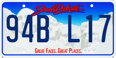 SD license plate 94BL17