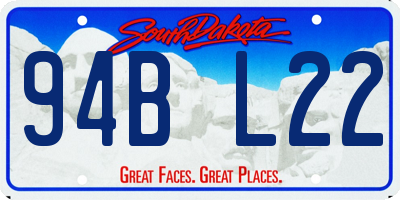 SD license plate 94BL22