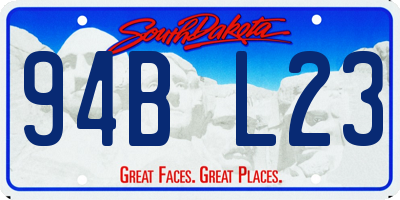 SD license plate 94BL23