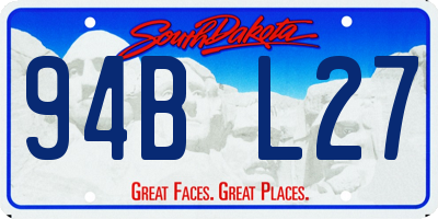 SD license plate 94BL27