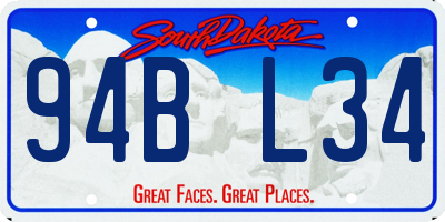 SD license plate 94BL34