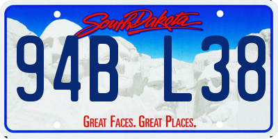 SD license plate 94BL38