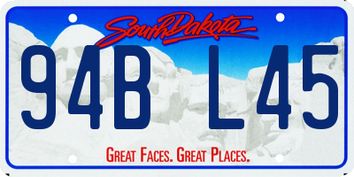 SD license plate 94BL45
