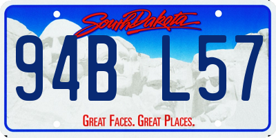 SD license plate 94BL57