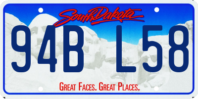 SD license plate 94BL58