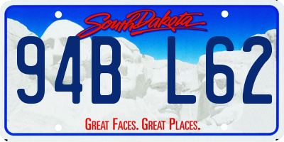 SD license plate 94BL62