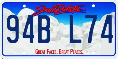 SD license plate 94BL74