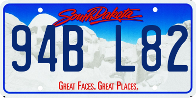 SD license plate 94BL82