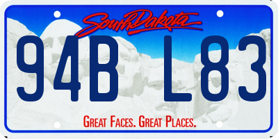 SD license plate 94BL83