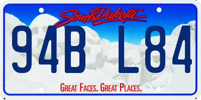 SD license plate 94BL84