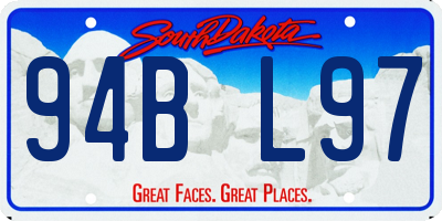 SD license plate 94BL97