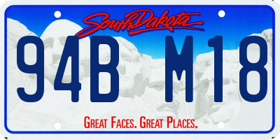 SD license plate 94BM18