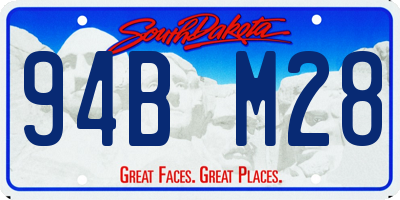 SD license plate 94BM28