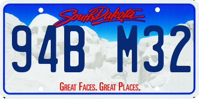 SD license plate 94BM32