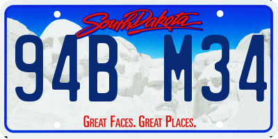 SD license plate 94BM34