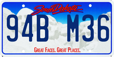 SD license plate 94BM36