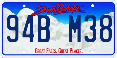 SD license plate 94BM38
