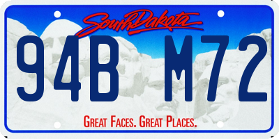 SD license plate 94BM72