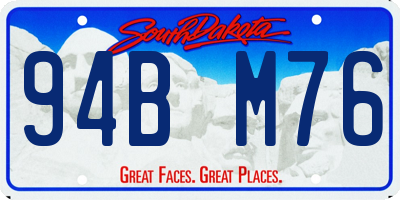 SD license plate 94BM76