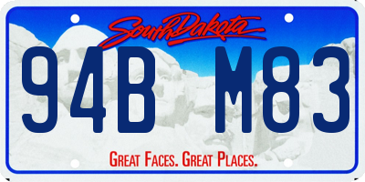 SD license plate 94BM83