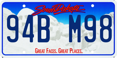 SD license plate 94BM98