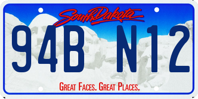 SD license plate 94BN12