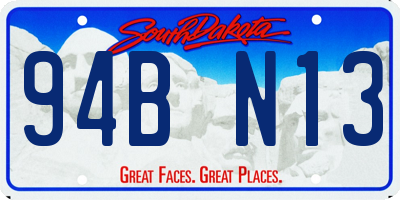 SD license plate 94BN13