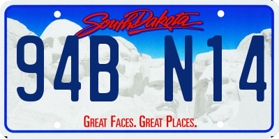 SD license plate 94BN14