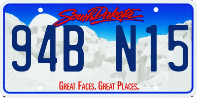 SD license plate 94BN15