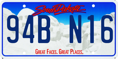 SD license plate 94BN16