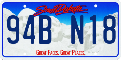 SD license plate 94BN18