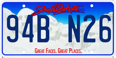 SD license plate 94BN26